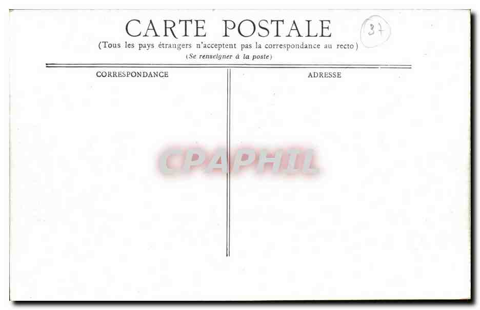 Tours - La Gare - CPA  — Rückseite