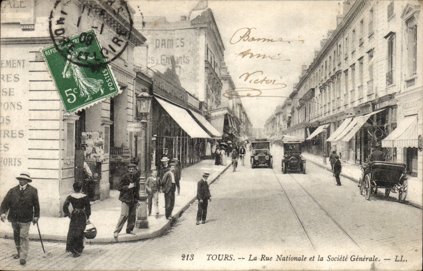 Tours — La Rue Nationale et la Société Générale — LL. — N° 213