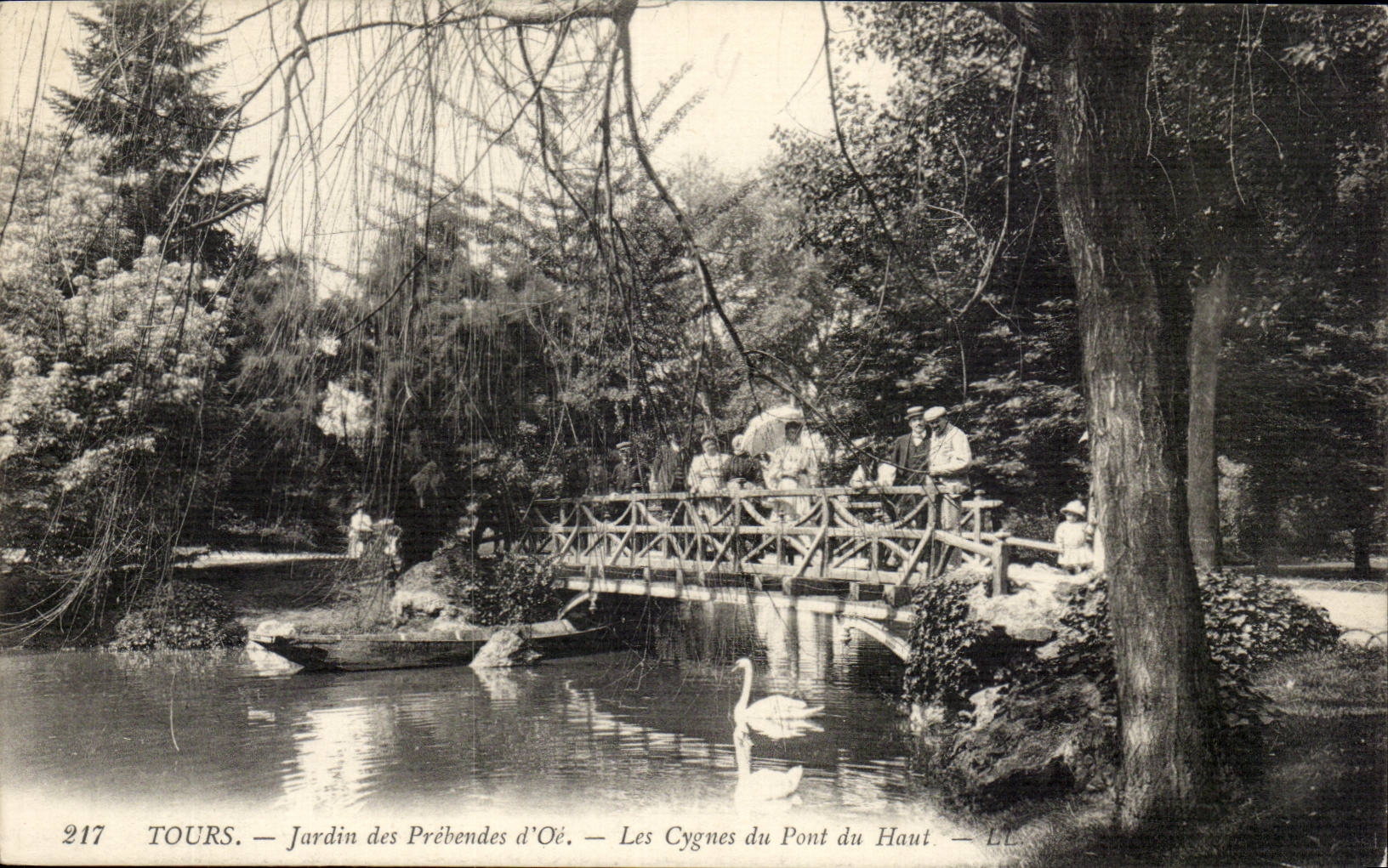 Tours - Jardins des Prebendes d'oe - Les Cygnes du Pont du haut - CPA 