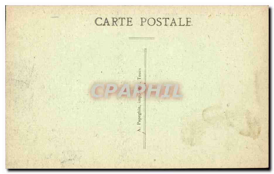 Tours - La Vue Generale - La Loire - Le Pont de Pierre - L'Eglise Gatien - CPA  — Rückseite