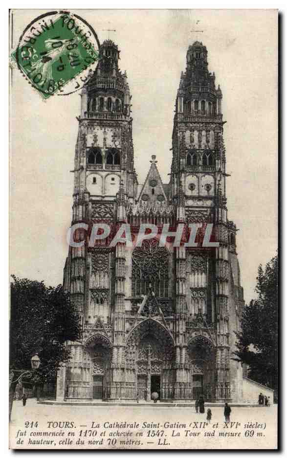 Tours - La Cathedrale St Gatien - CPA 