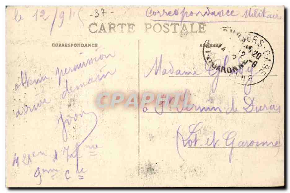 Tours - La Cathedrale St Gatien - CPA  — Verso