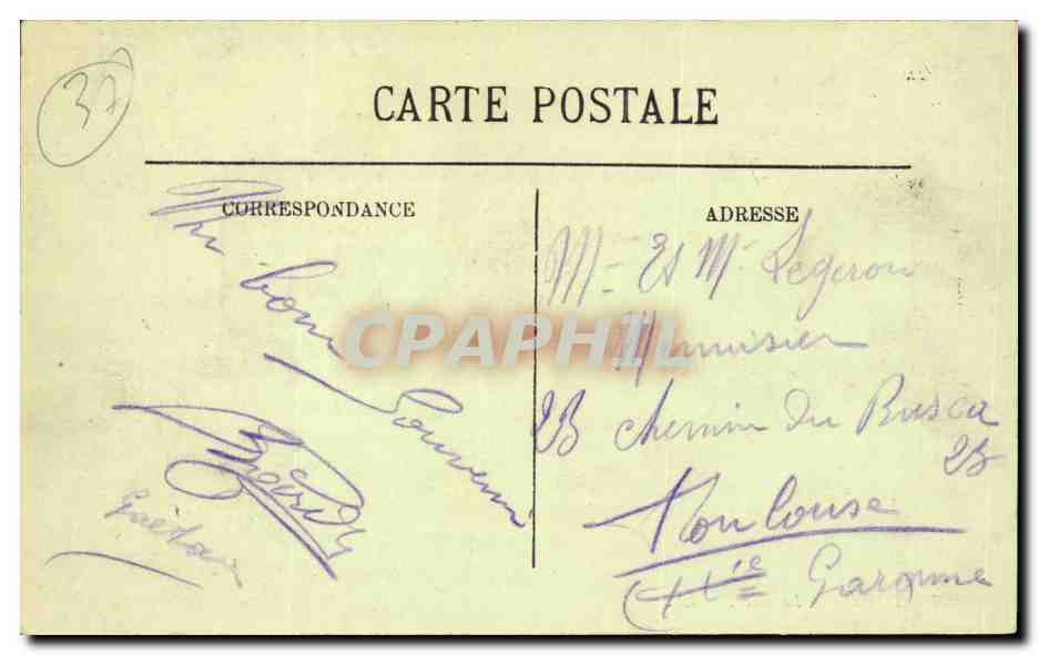 Tours CPA la gare — Rückseite