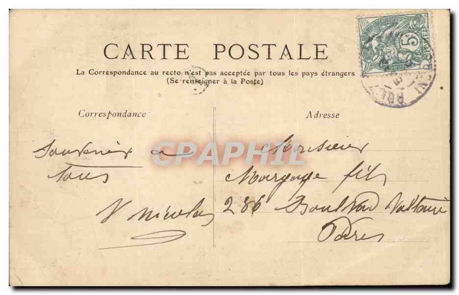 Tours CPA Vue generale — Rückseite