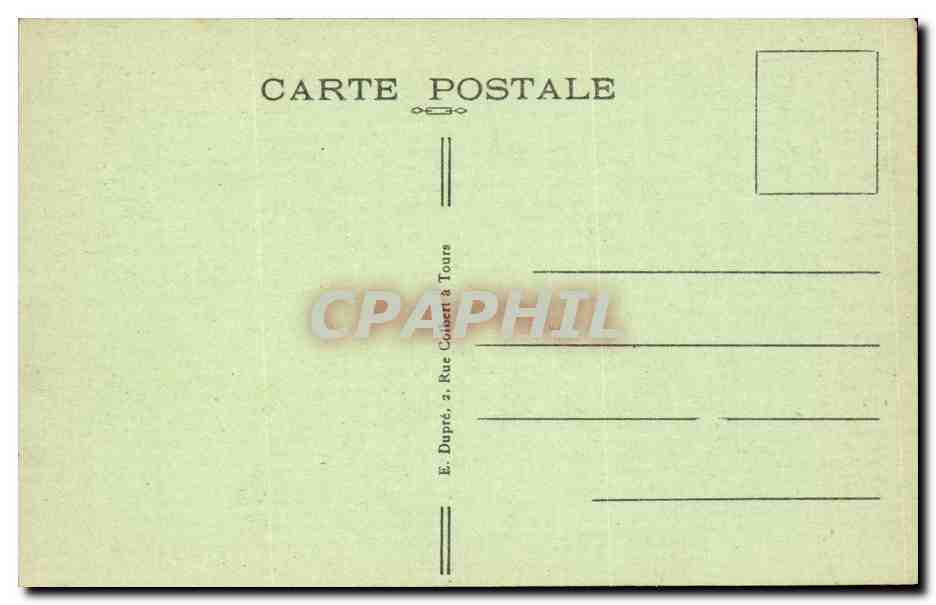Tours CPA Eglise St Etienne et la place  — Rückseite