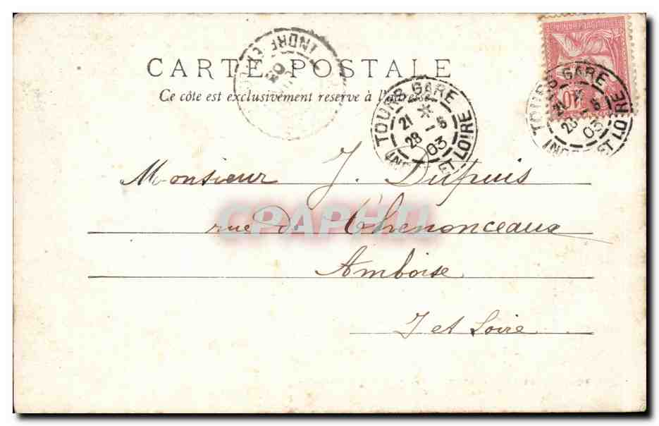 Tours CPA l'hopital Vue prise du jardin des plantes — Rückseite