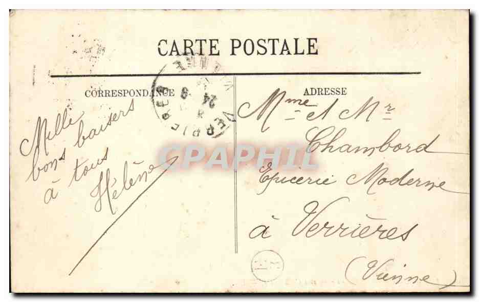 Tours CPA Vue generale vers la cathedrale — Rückseite