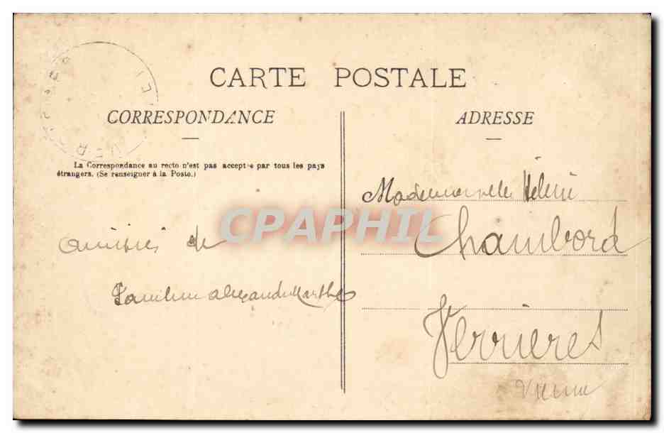Champigny sur Veude CPA Le chevet de la chapelle — Rückseite