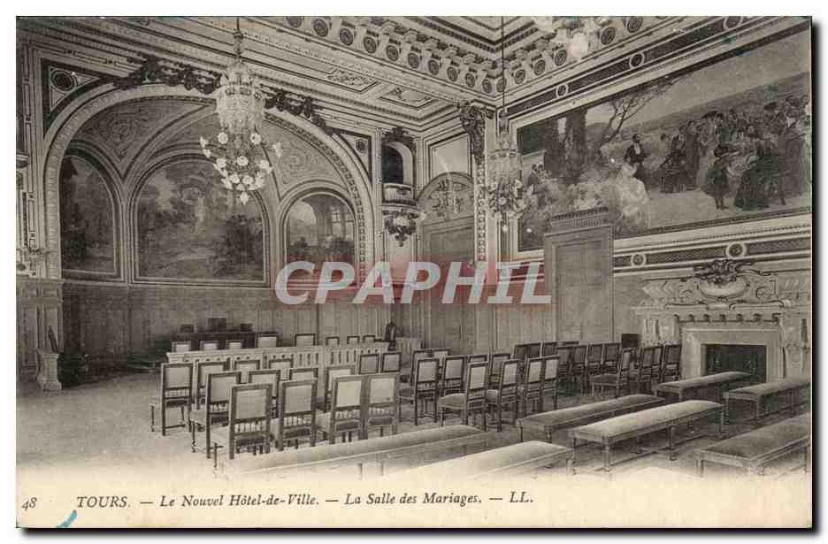 Tours CPA Le nouvel hotel de ville La salle des mariages