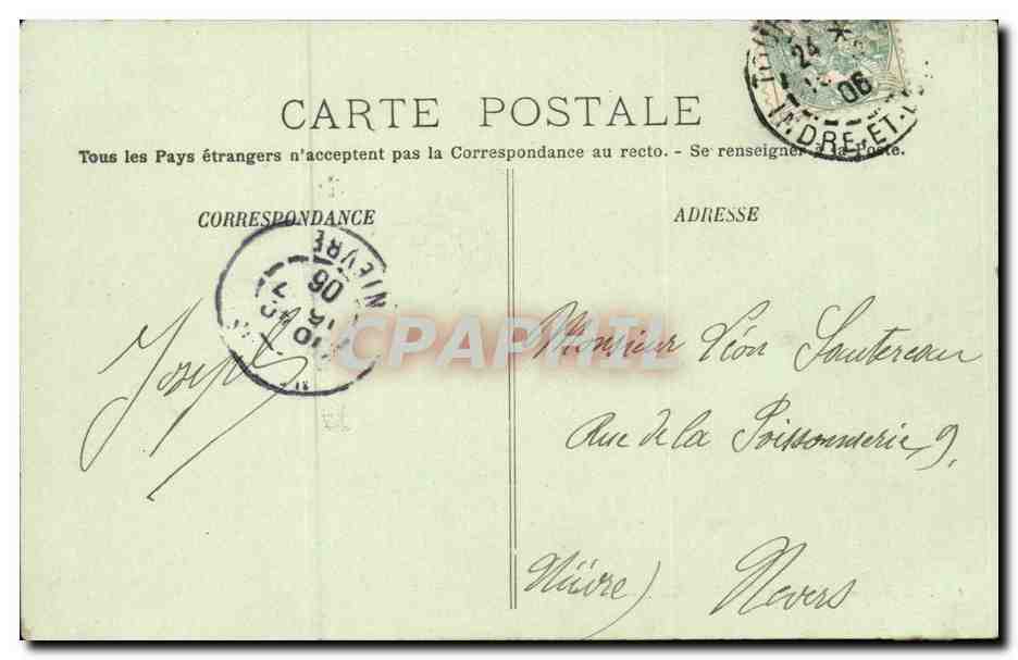Tours CPA L'ancien hotel de ville  — Rückseite