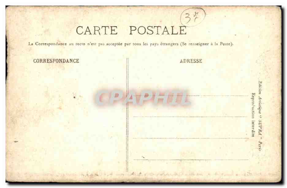 Chateau de Chenonceaux CPA  — Rückseite