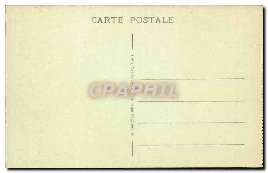 Tours CPA Vue generale prise du coteau de St Cyr — Rückseite