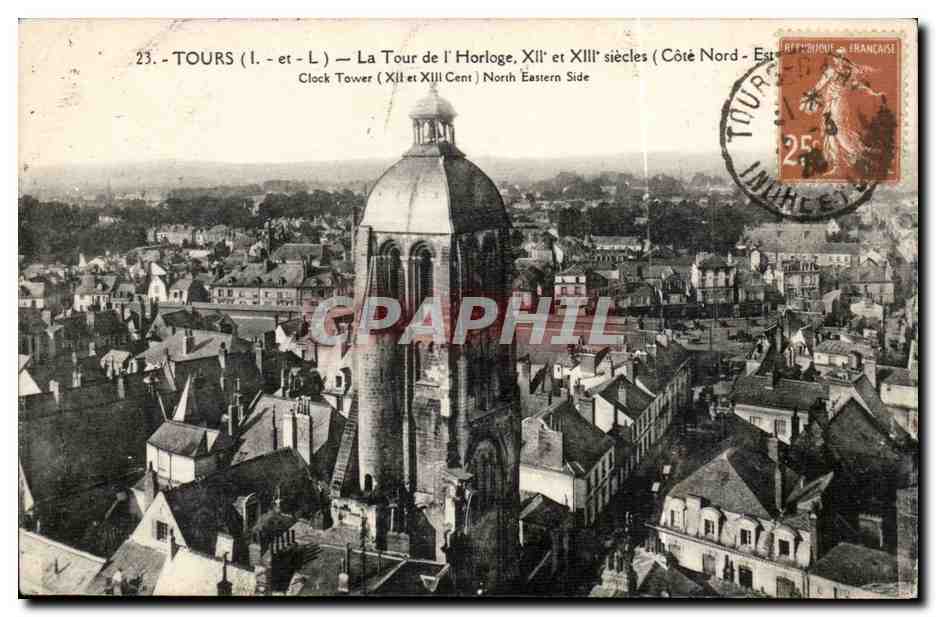 Tours CPA la tour de l'horloge 