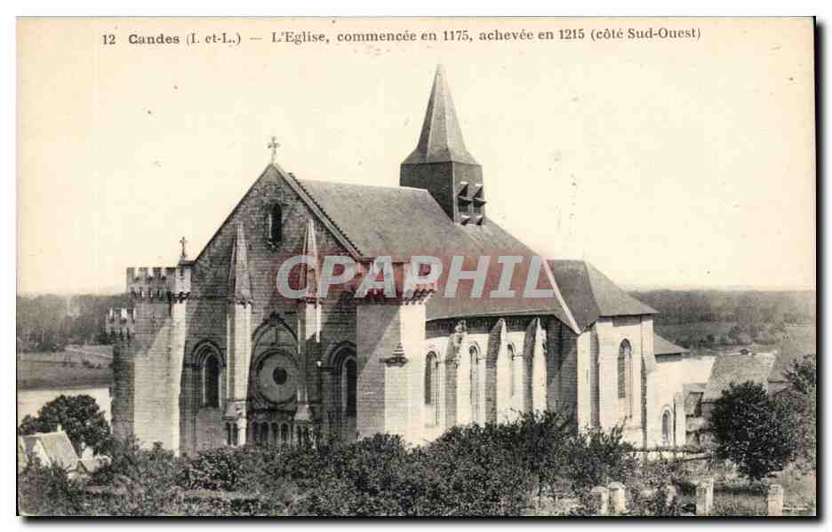 Candes CPA L'eglise commencee en 1175 achevee en 1215