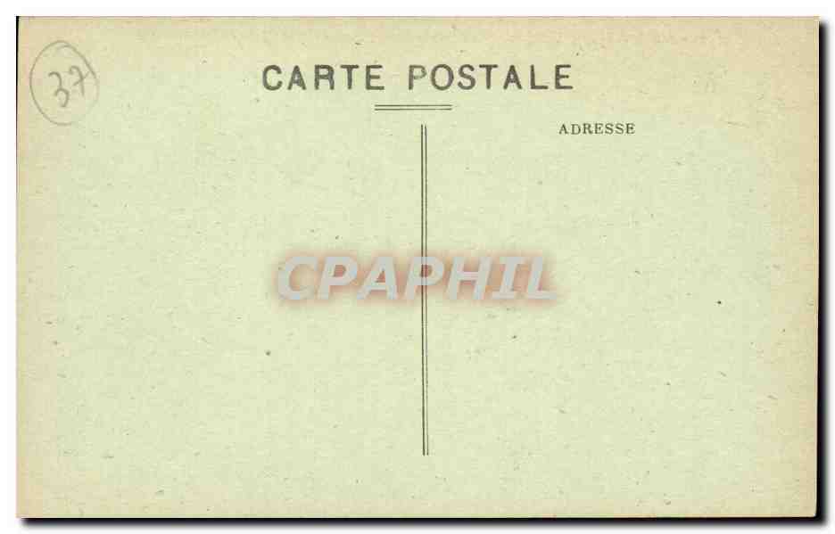 Candes CPA L'eglise commencee en 1175 achevee en 1215 — Rückseite