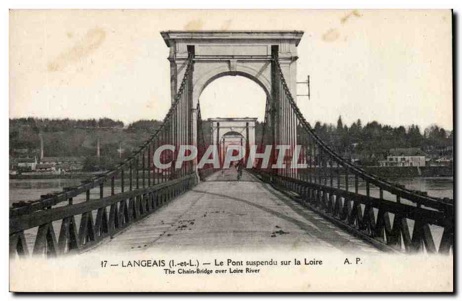 Langeais CPA Le pont suspendu sur la Loire 