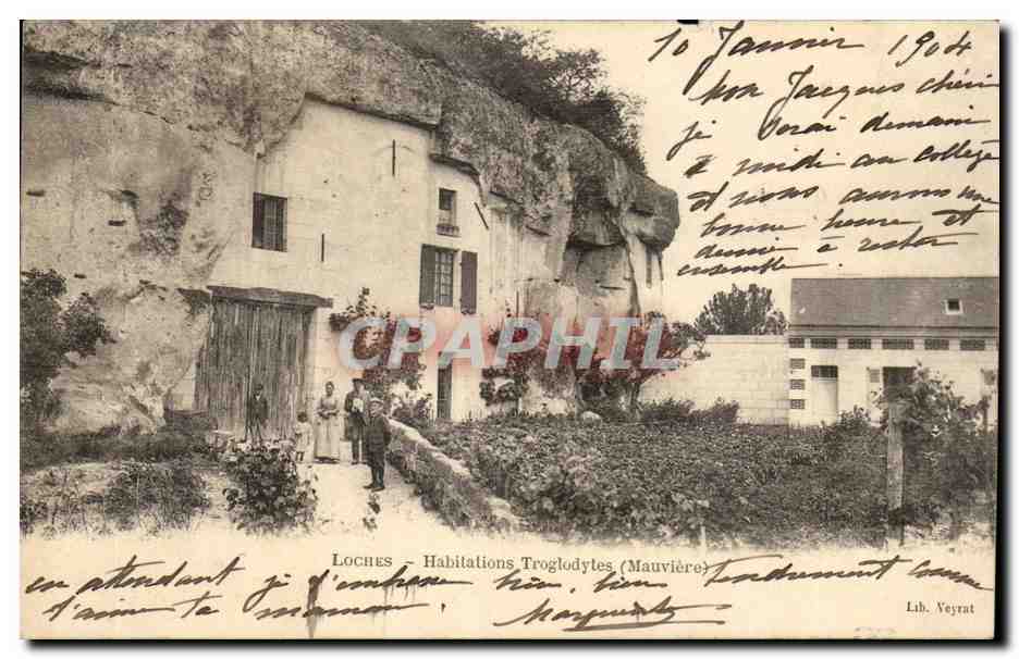 Loches - Habitations Troglodytes (Mauvière) — Lib. Veyrat