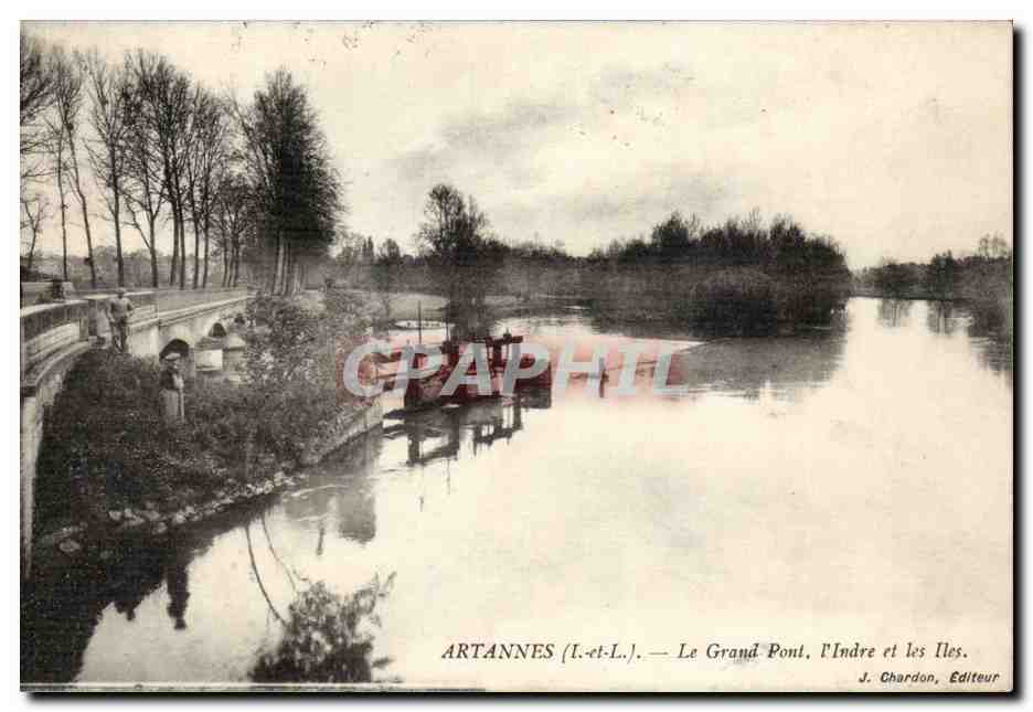 Artannes CPA Le grand pont l'indre et les iles
