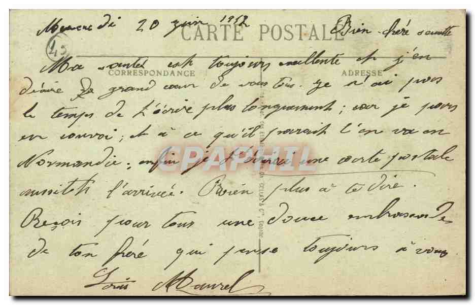 Orleans CPA la cathedrale en 1835 — Rückseite