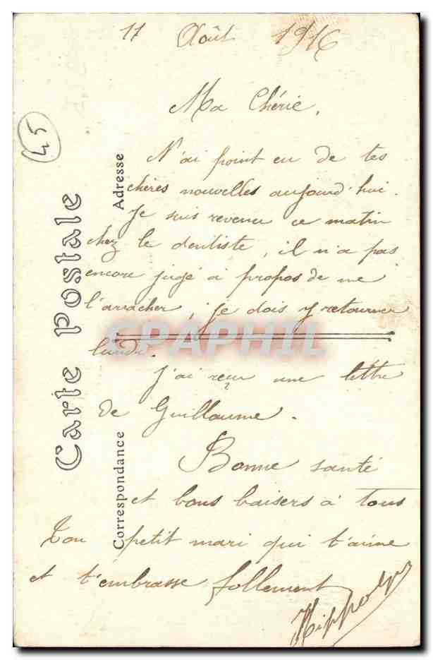 Orleans CPA Les quais et le pont George V — Rückseite