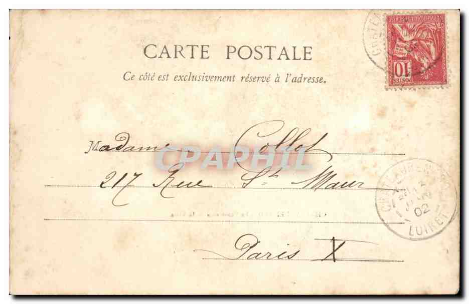 Chateaurenard CPA Le panorama de la ville (vaches) — Rückseite