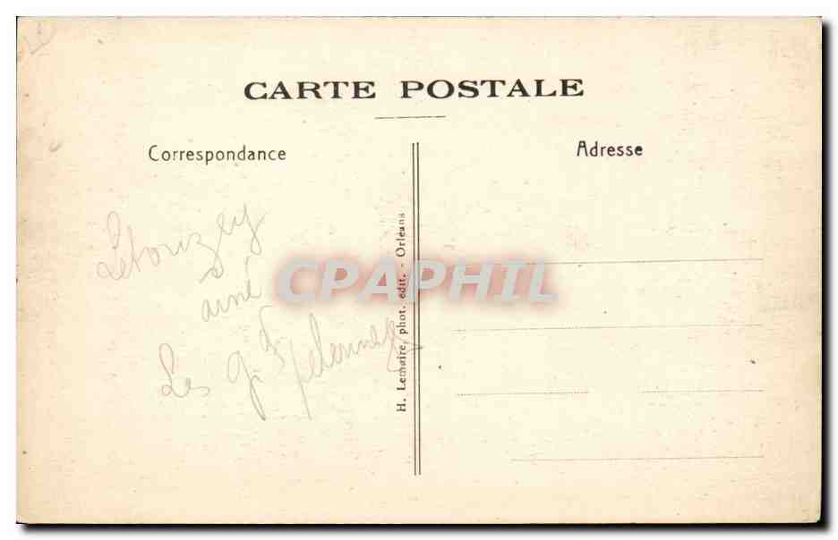 Basilique de ND de Clery CPA Porte de la sacristie  — Verso