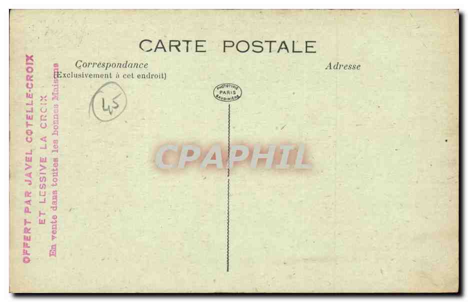 Ronceveaux pres Malesherbes CPA La grande rue — Rückseite