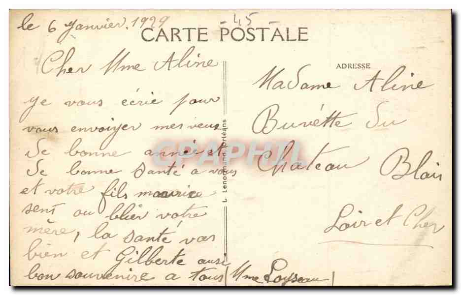 Chatillon Coligny CPA Le chateau des Viviens — Back