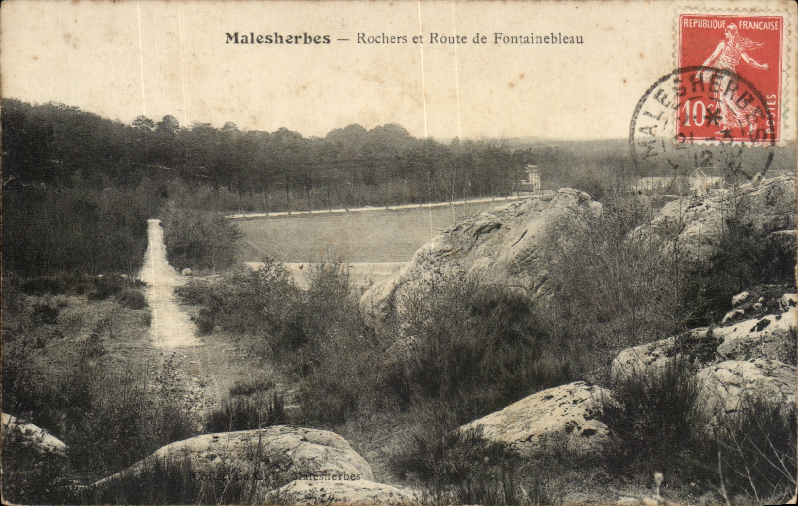 Malesherbes CPA Rochers et route de Fontainebleau