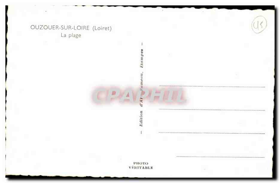 Ouzouer sur Loire CPA La plage — Rückseite