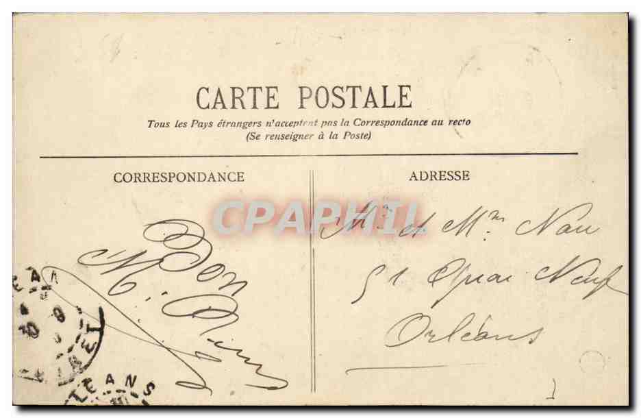 Chateauneuf sur Loire CPA Vue generale — Rückseite