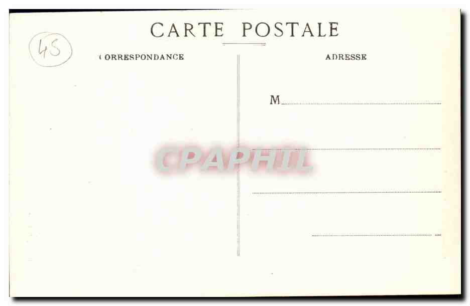 Montargis CPA La poterne — Rückseite