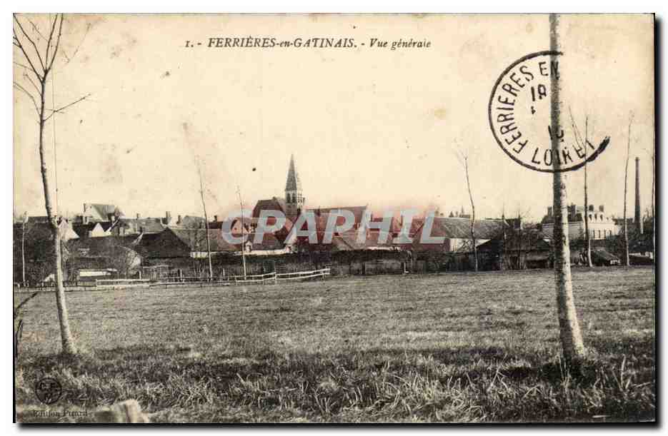 Ferrieres en Gatinais CPA Vue generale