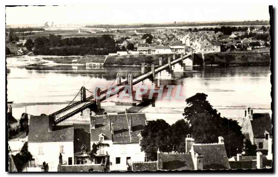 Saint Denis de l'hotel cPA Vue de St Denis de l'hotel et Jargeau le pont
