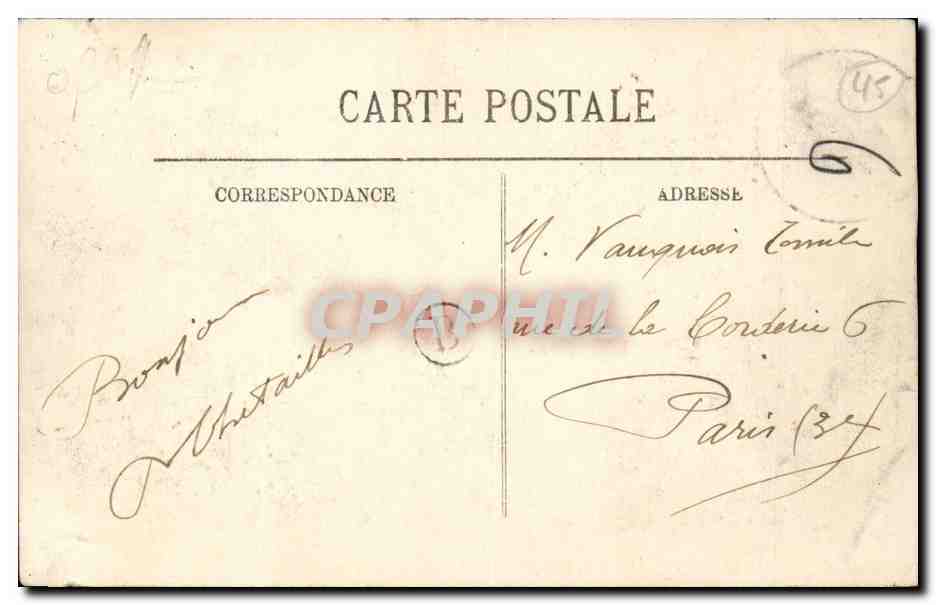 Montargis CPA Le jardin Durzy — Rückseite