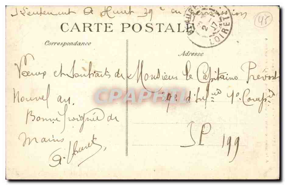 ÉEAUGENCY-(Loiret) Cour de l'ancien château — Intérieur oratoire de Jeanne-d'Arc — Asile de vieillards — n° 3304 — Reverso