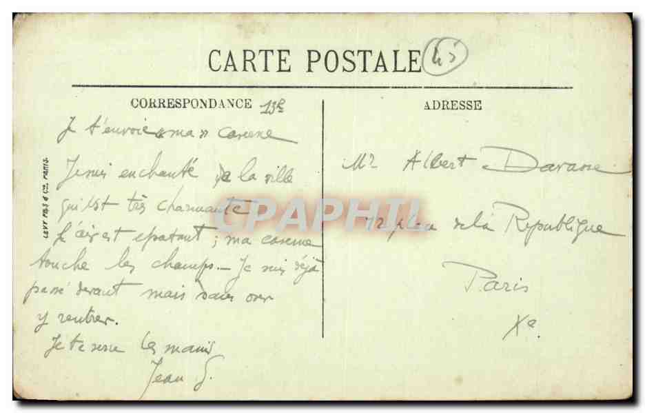 Montargis cPA Les casernes Gudin Le batimetn central — Rückseite