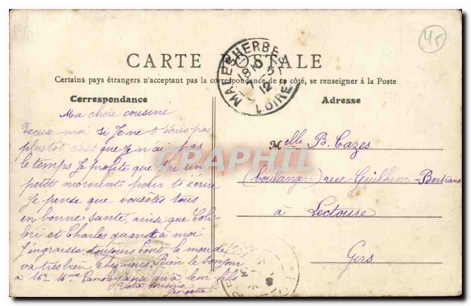 Maleserbes CPA La baignade — Rückseite