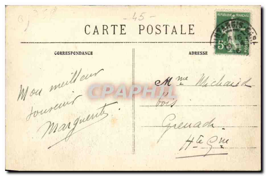 CPA Montargis Rue Louis Lacroix — Rückseite