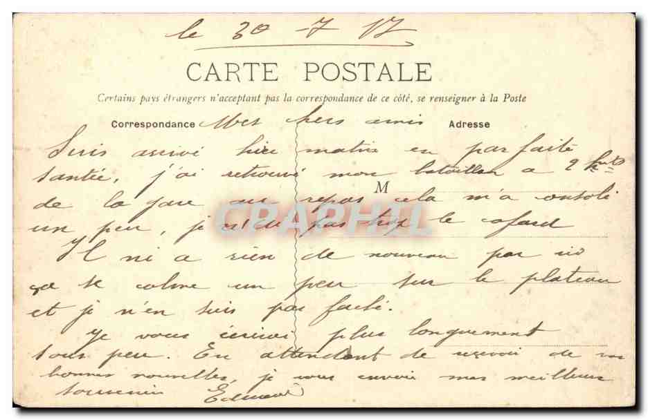 La Ferte Saint Aubin CPA Chateau de Beuvronne — Rückseite