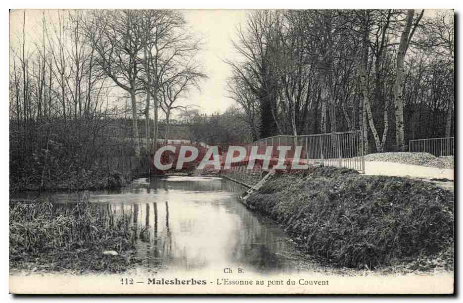Malesherbes CPA L'Esonne au pont du couvent