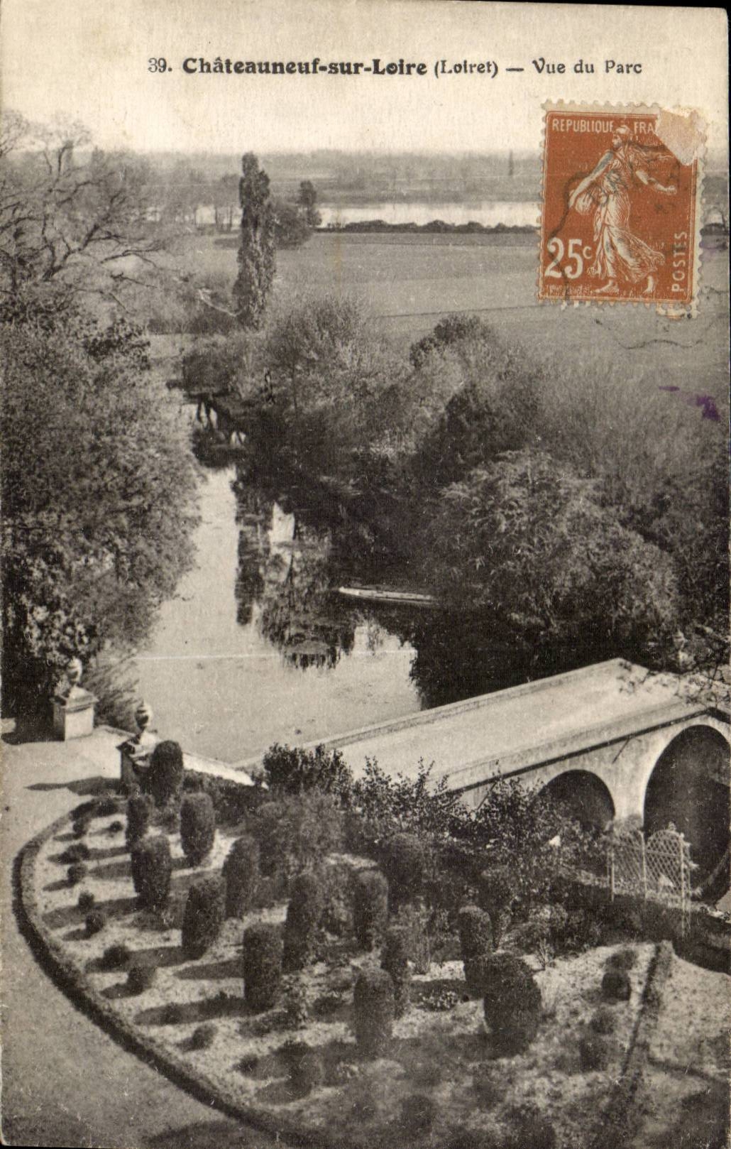 Châteauneuf-sur-Loire (Loiret) — Vue du Parc — éditeur L. Lenormand, série 39