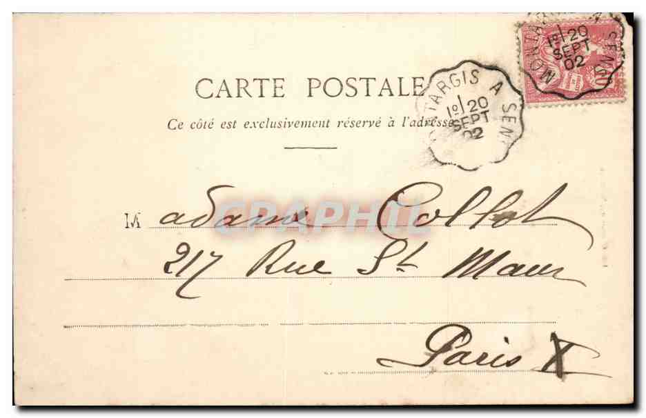 Chateaurenard CPA Ruines du chateau — Back