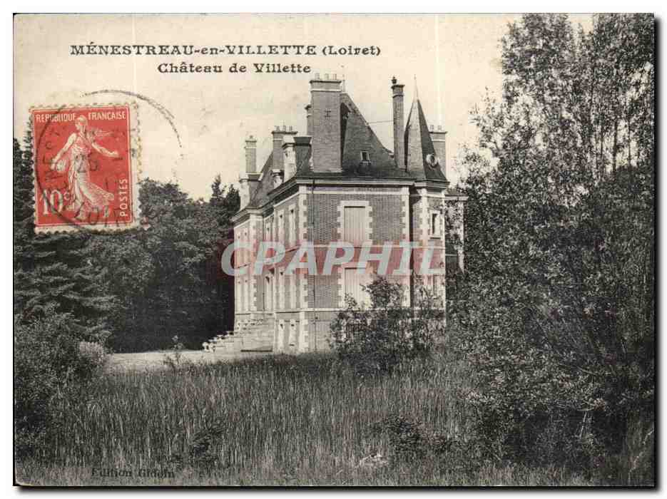MÉNESTREAU-en-VILLETTE (Loiret) — Château de Villette — Édition Gidoin
