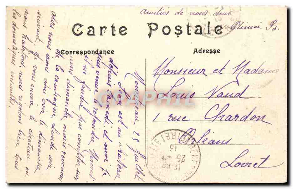 MÉNESTREAU-en-VILLETTE (Loiret) — Château de Villette — Édition Gidoin — Reverso