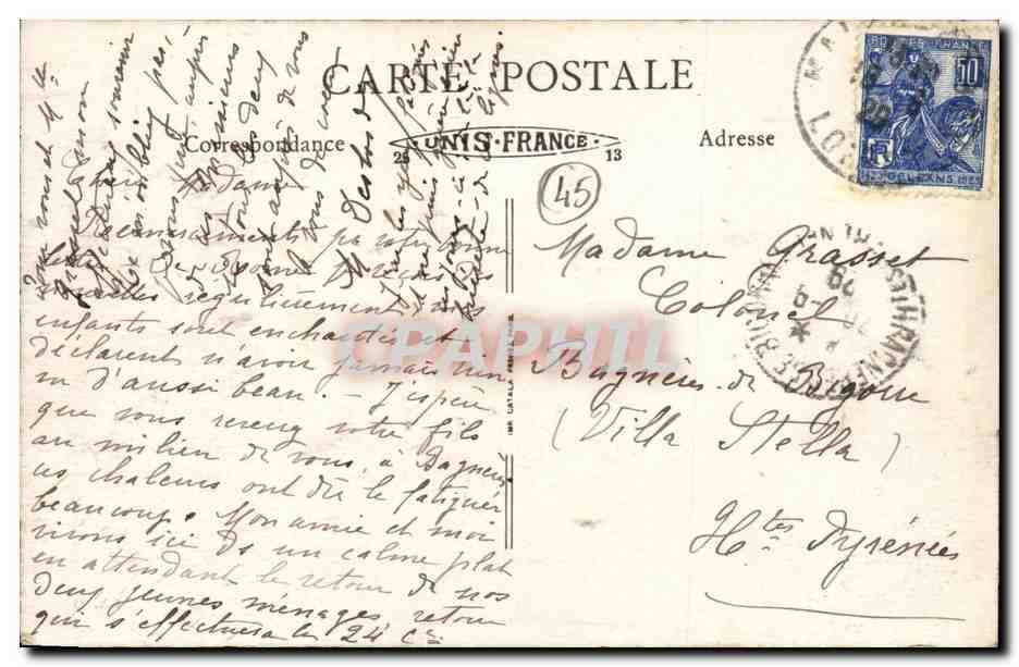 Malesherbes CPA Rochers de Bel Air (Chateaubriand) — Rückseite