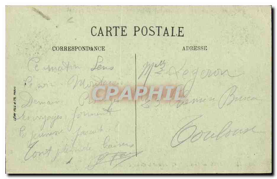 Montargis CPA Pont de la chaussee et la caisse d'epargne — Rückseite