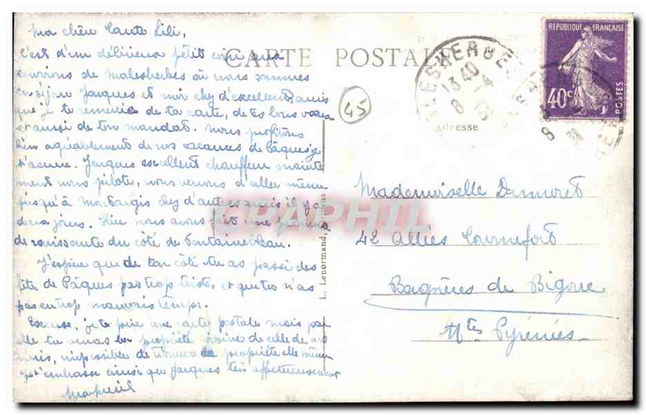 CPA malesherbes Lavoir de Buthiers sur l'Essonne — Rückseite