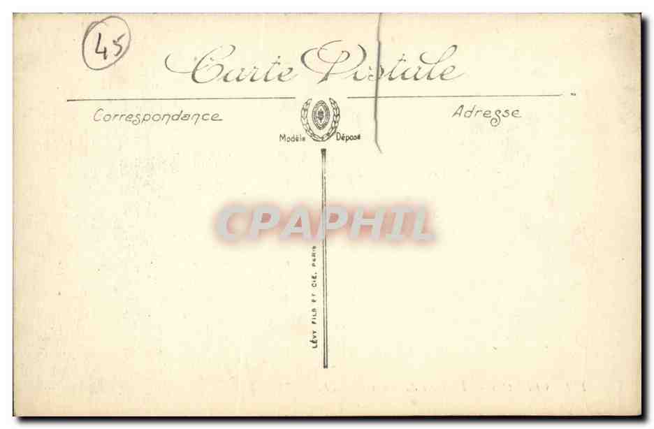 Orleans CPA La place du Martroi (tramway) — Verso