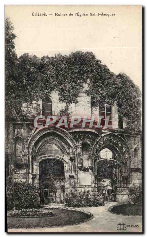Orleans CPA Ruines de l'eglise Saint Jacques